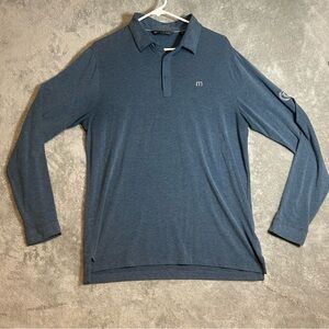 Travis Mathew Navy Long Sleeve Polo